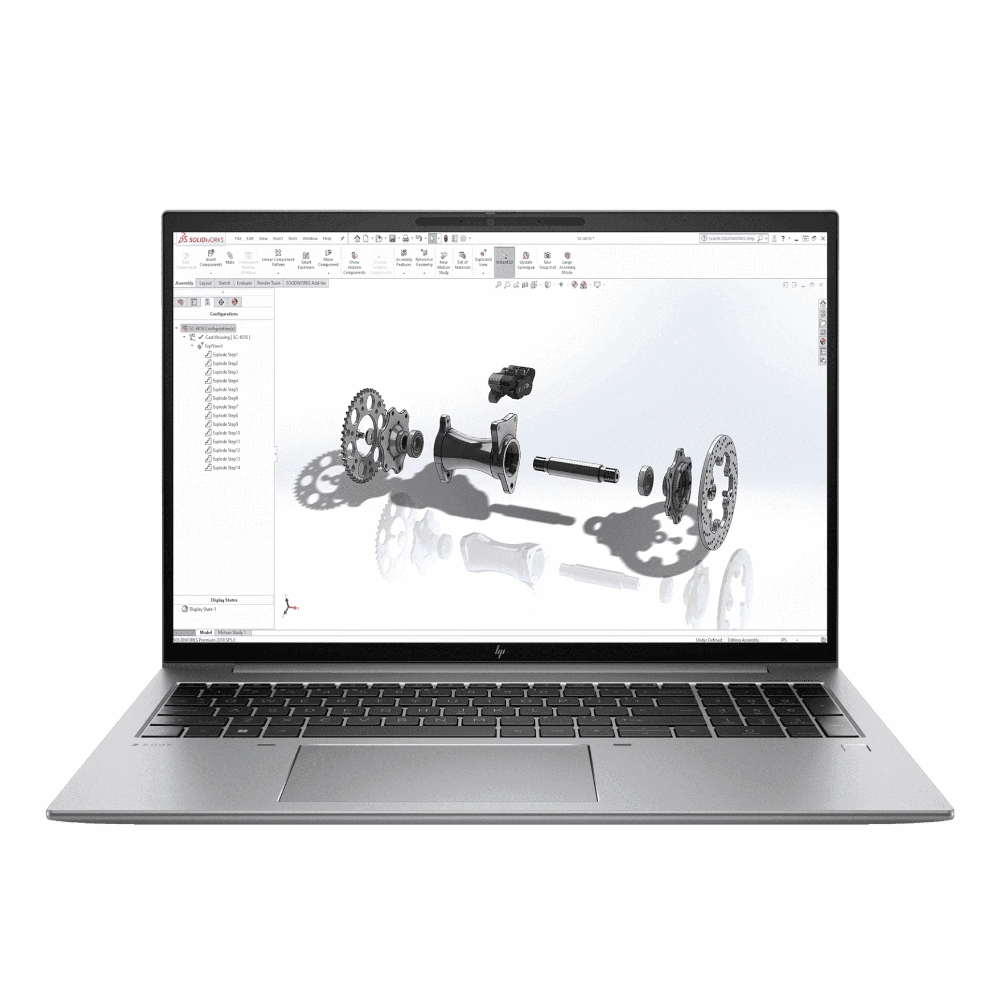 HP ZBook Firefly 16 G11 (A1VX6PT) – Intel Core Ultra 7 155H, 16" WUXGA AG, 16GB DDR5, 1TB SSD, RTX A500 4GB, Win 11 Pro, 3 Years Warranty  - Front View